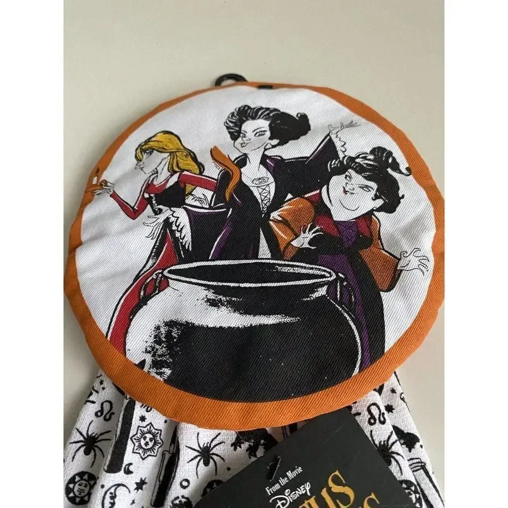 Disney Hocus Pocus Hanging Kitchen‎ Towel Sanderson Sisters Halloween NEW